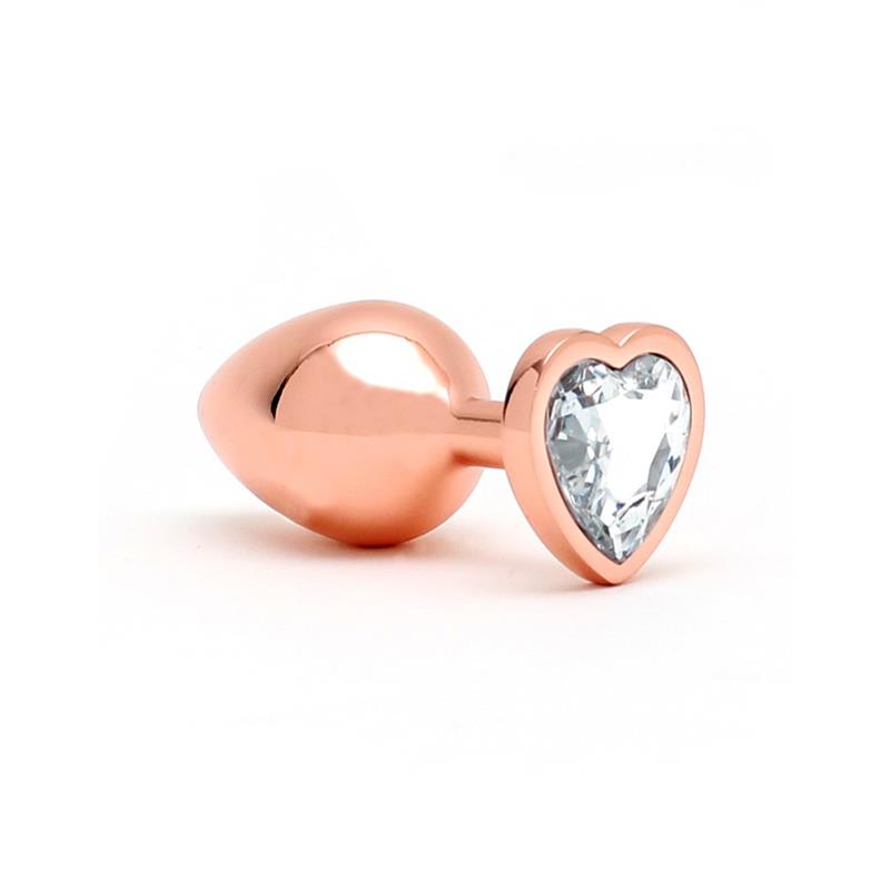 Plug Anal con Joya en Forma de Corazón Pisa Rose Gold - Imagen 3