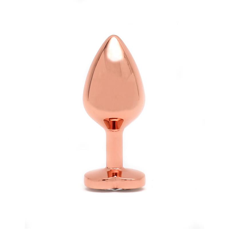 Plug Anal con Joya en Forma de Corazón Pisa Rose Gold - Imagen 4