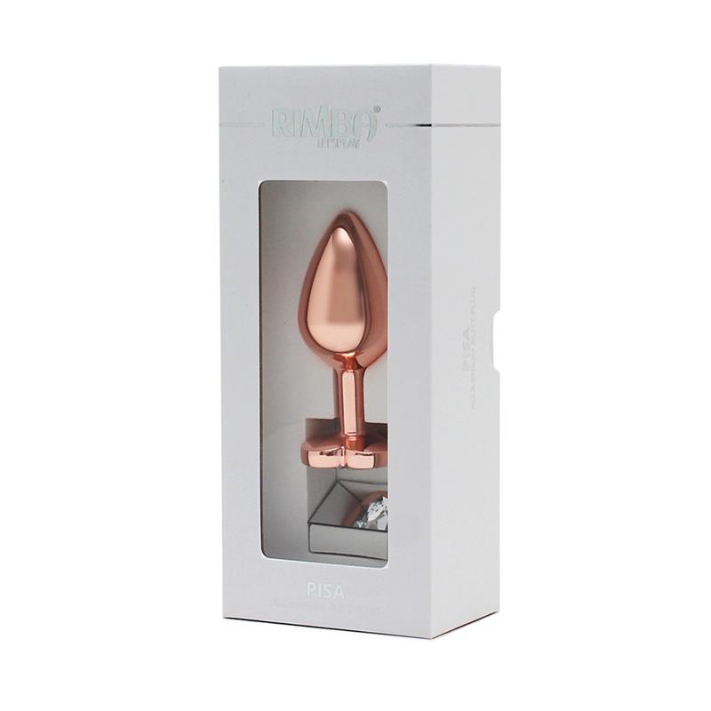 Plug Anal con Joya en Forma de Corazón Pisa Rose Gold - Imagen 5