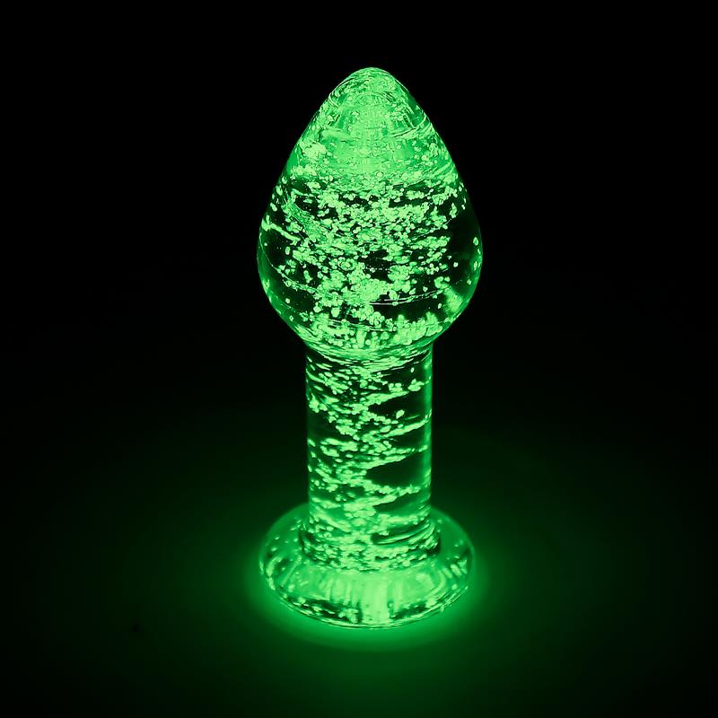 Plug Anal de Cristal que Brilla en la Oscuridad - Imagen 3