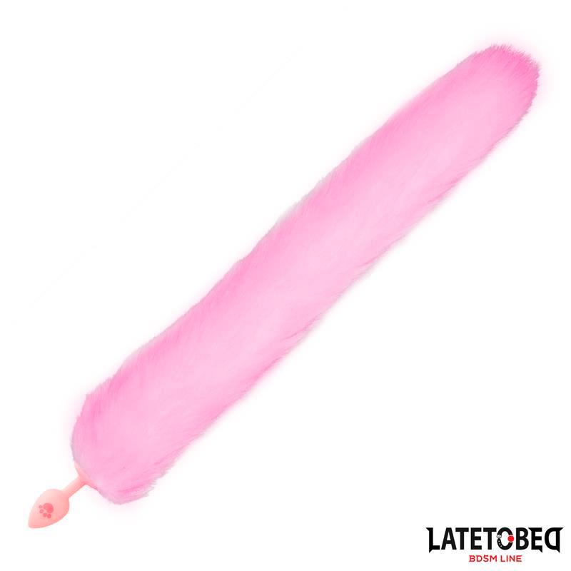 Plug Anal Rosa con Cola de Zorro Rosa - Imagen 4