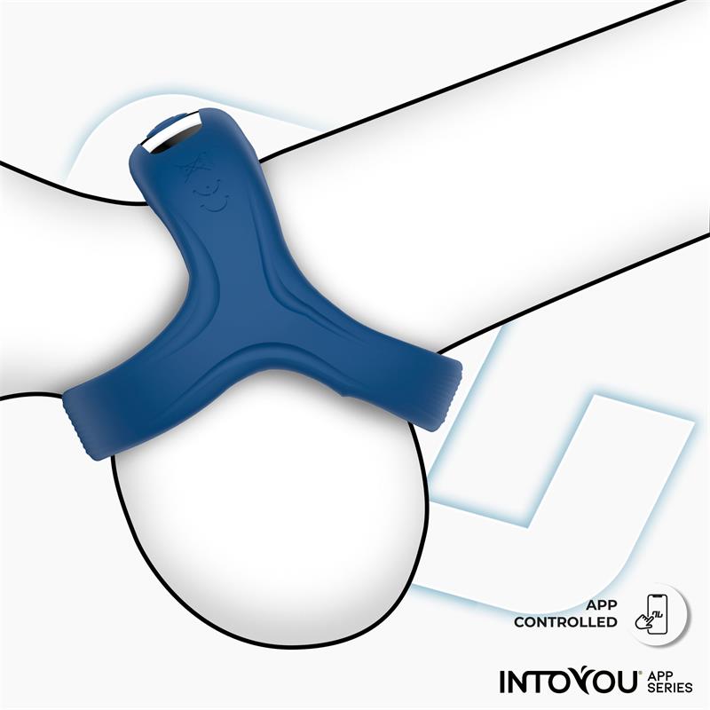 Rank Anillo Vibrador con App Azul - Imagen 3