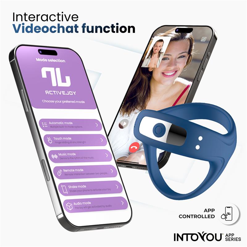 Rank Anillo Vibrador con App Azul - Imagen 13