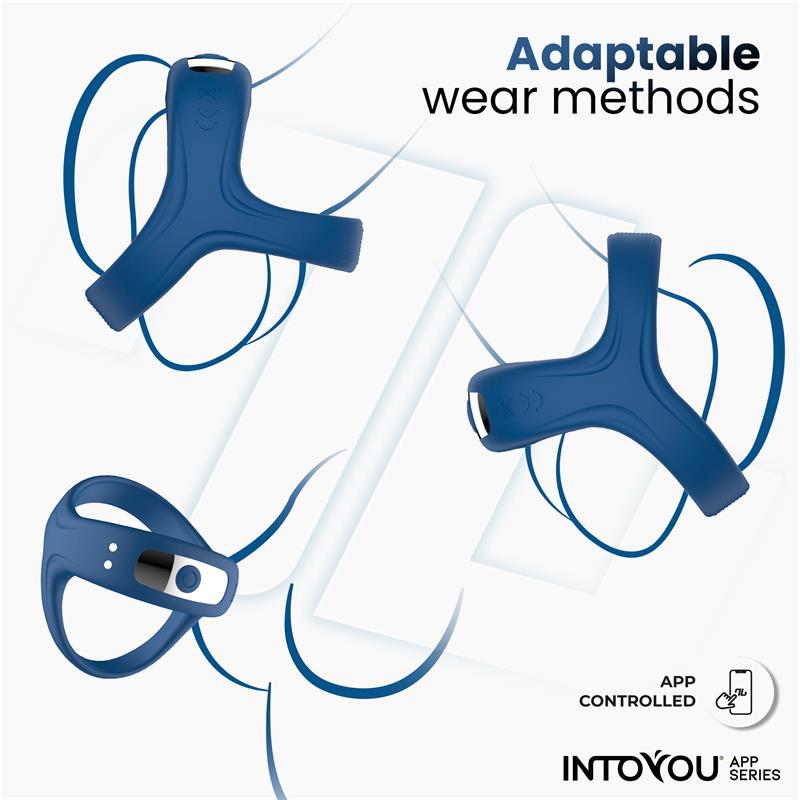 Rank Anillo Vibrador con App Azul - Imagen 5