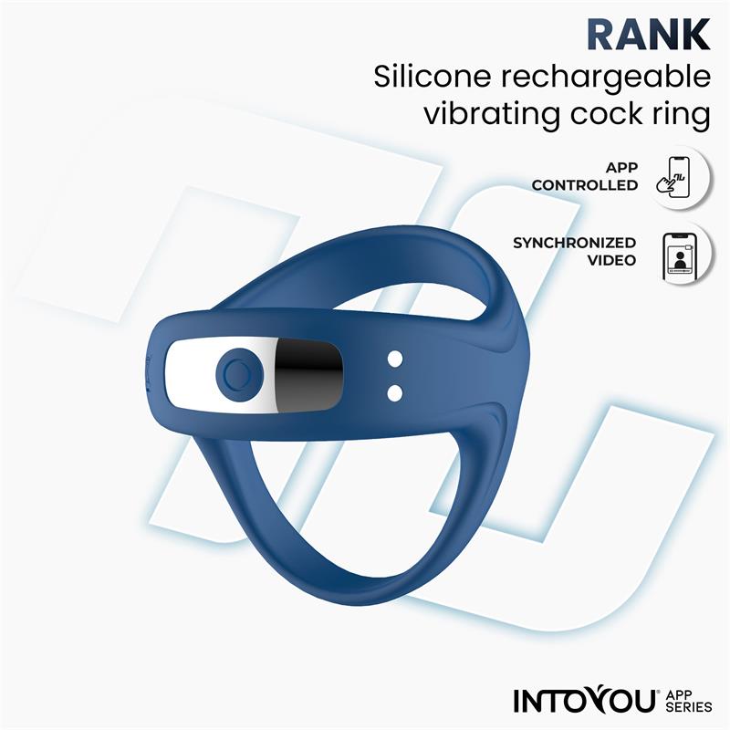 Rank Anillo Vibrador con App Azul - Imagen 7
