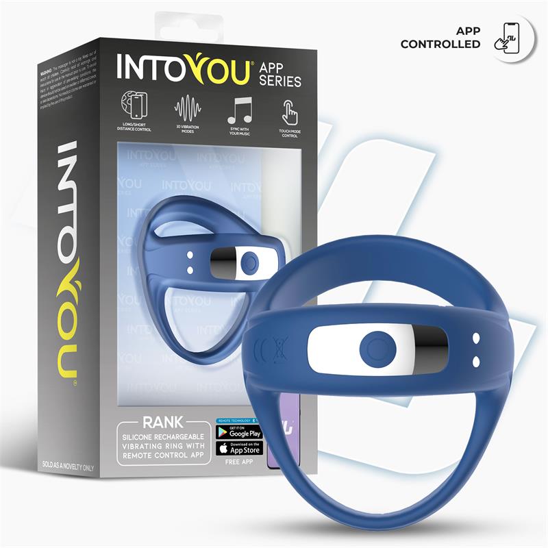 Rank Anillo Vibrador con App Azul - Imagen 8