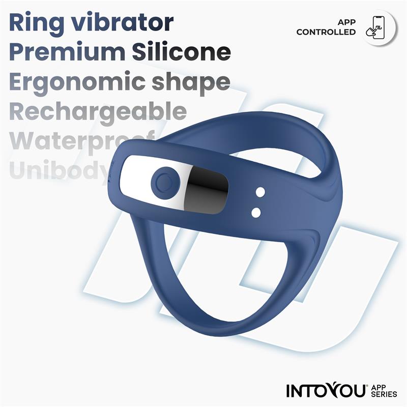 Rank Anillo Vibrador con App Azul - Imagen 9