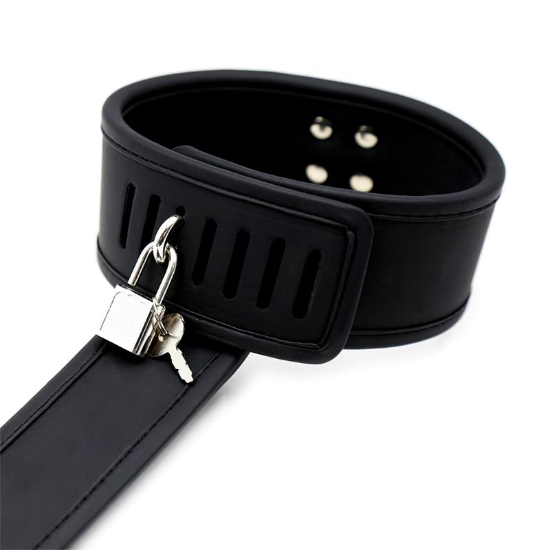 Set de Collar con Esposas y para Muñecas Cuero Vegano - Imagen 8