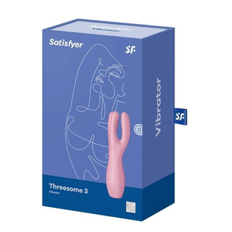 Threesome 3 Lay-on Vibrador 3 Motores Rosa - Imagen 3