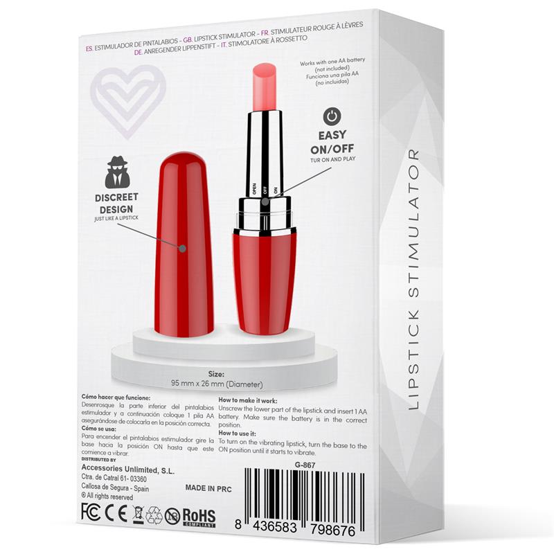 Viblips Estimulator Pintalabios Rojo - Imagen 5