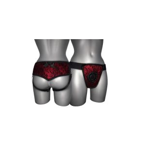 Arnés de Luxe Con Espalda Rojo S - XL