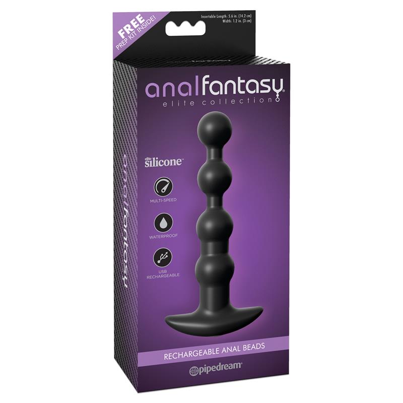 Cadena Anal con Vibración Negro - Imagen 3