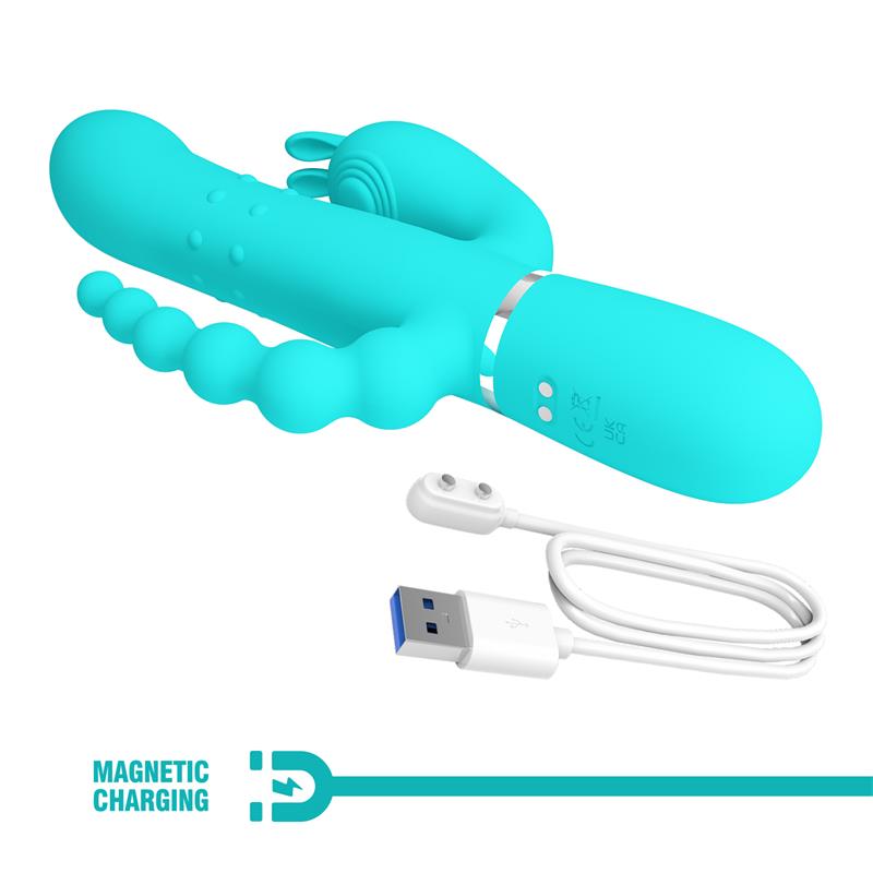 Cammy Vibrador con Bolas Rotadoras y Cadena Anal - Imagen 3