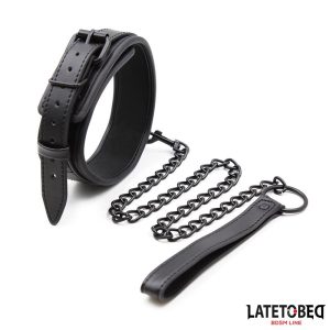 Collar y Correa Neopreno Negro