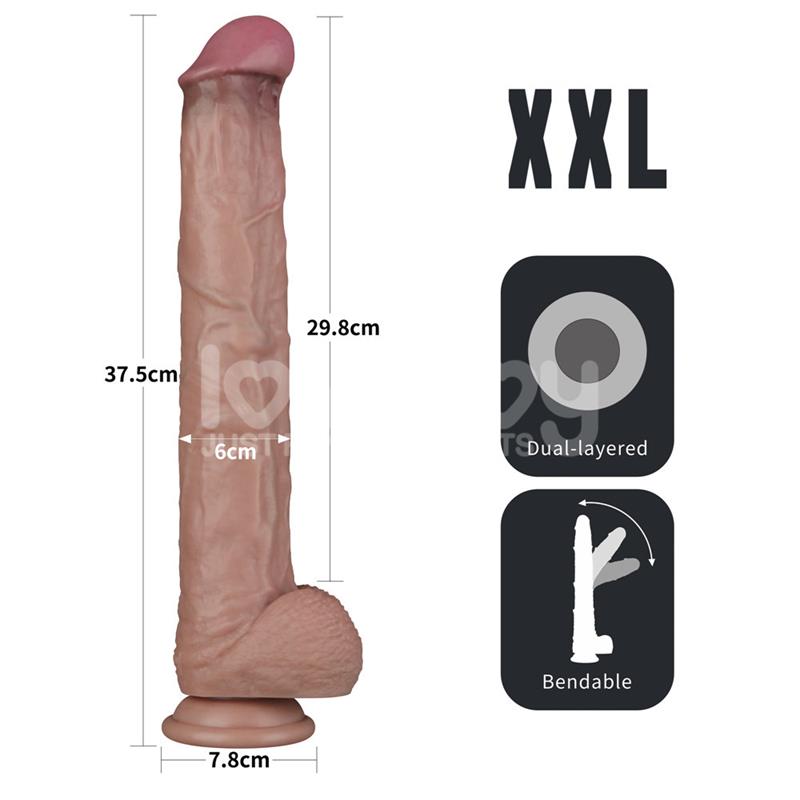 Dildo Dual Layer Articulable XXL 14,5 - Imagen 10