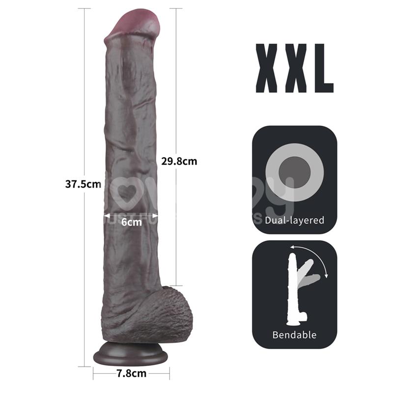 Dildo Dual Layered Articulable XXL 14.5 - Imagen 3
