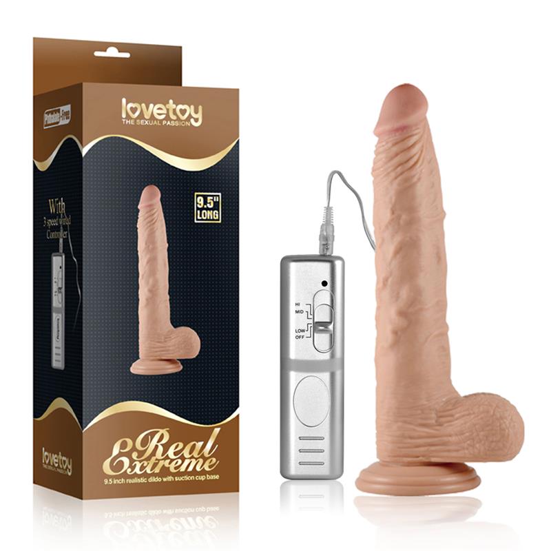 Dildo Real Extreme con Vibración 9.5 Natural - Imagen 4