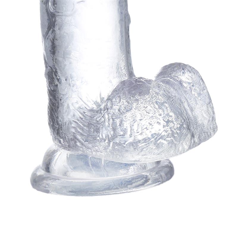 Dildo Realista con Testículos Material Cristalino 20 cm - Imagen 4