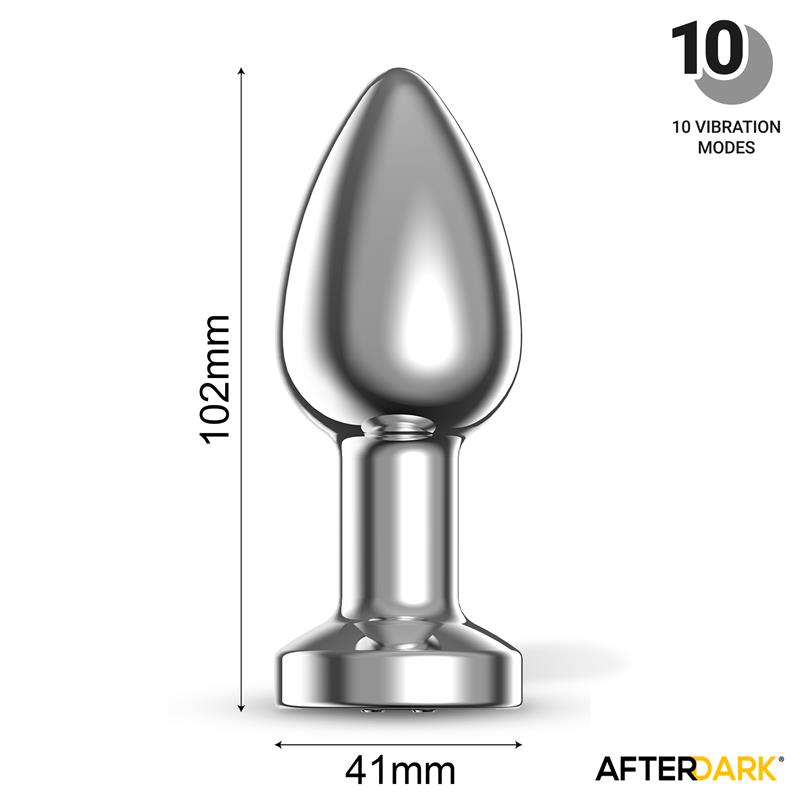 Dimpor Plug Anal Cromado con Vibración USB Magnético Talla L - Imagen 4