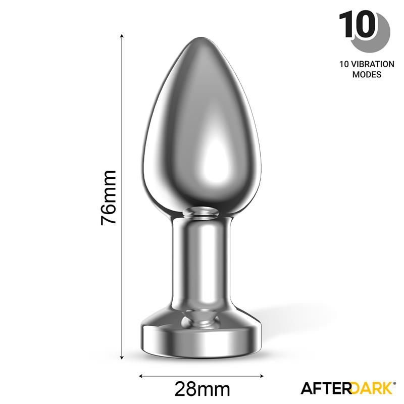 Dimpor Plug Anal Cromado con Vibración USB Magnético Talla S - Imagen 5
