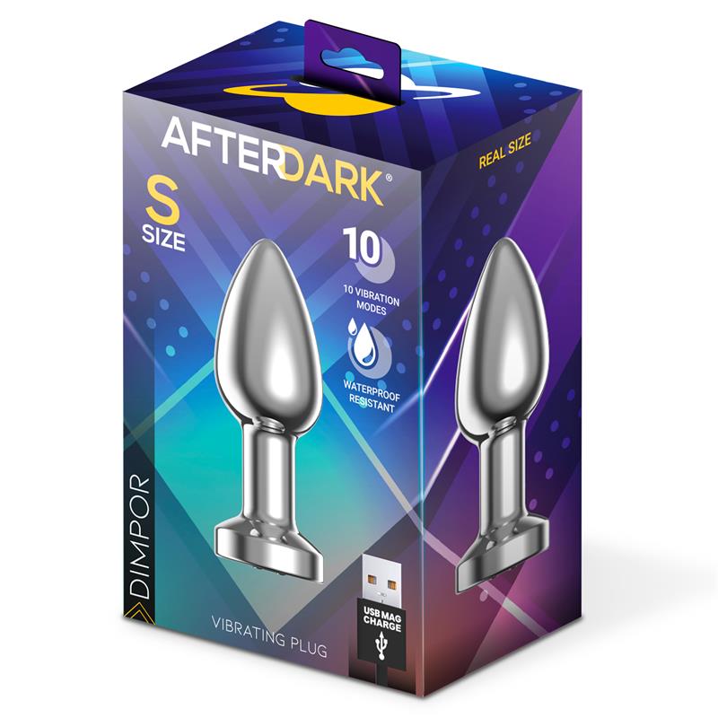 Dimpor Plug Anal Cromado con Vibración USB Magnético Talla S - Imagen 6