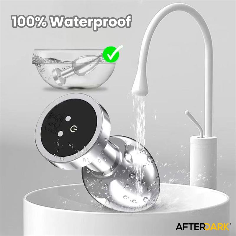 Dimpor Plug Anal Cromado con Vibración USB Magnético Talla S - Imagen 8