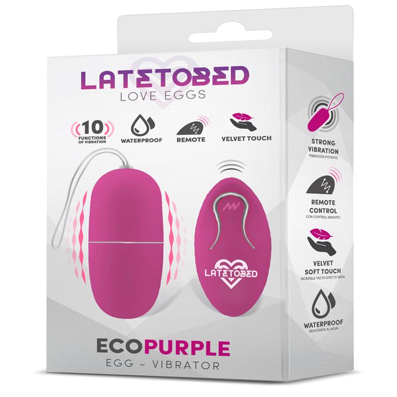 Ecopurple Huevo Vibrador con Control Remoto - Imagen 3