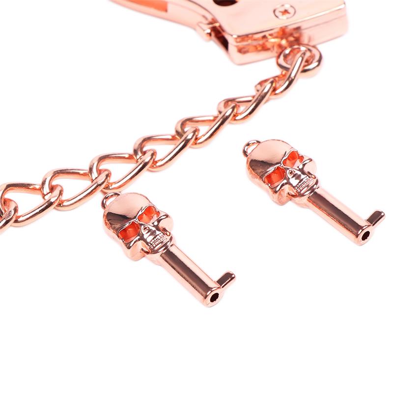 Esposas Oro Rosa con Llaves de Calavera - Imagen 8
