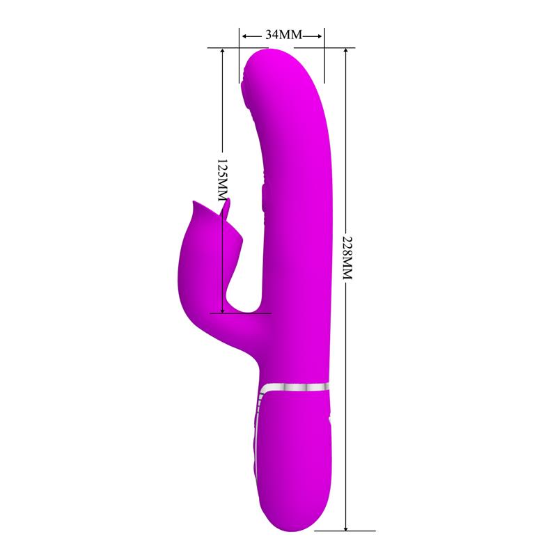 Gigi Vibrador con Licking y Thumping Fucsia - Imagen 3