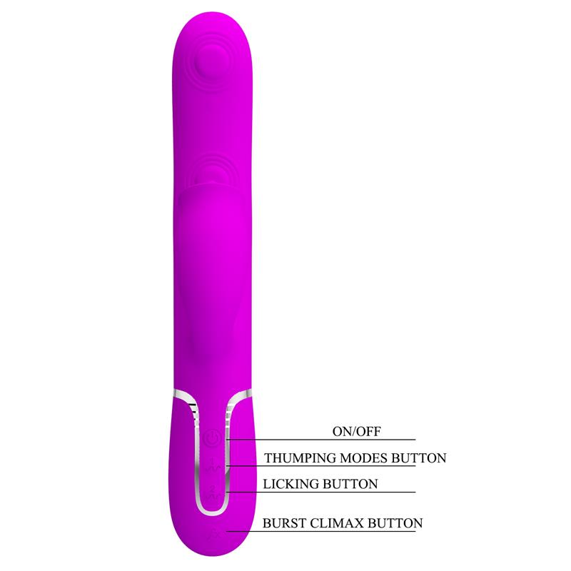 Gigi Vibrador con Licking y Thumping Fucsia - Imagen 12