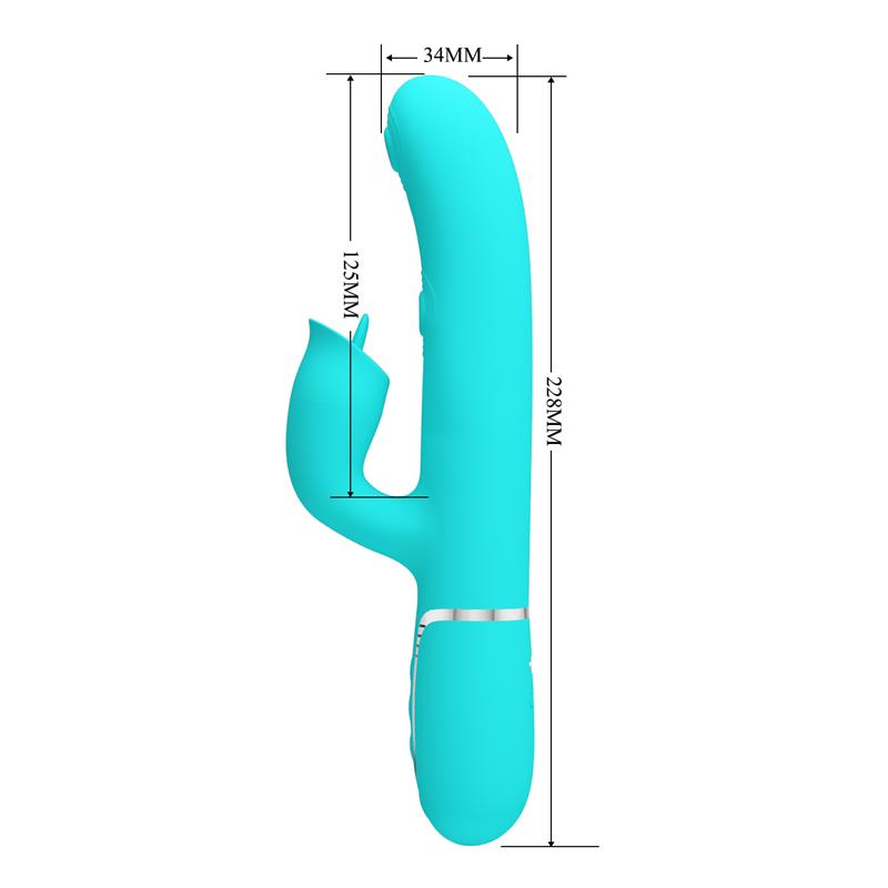 Gigi Vibrador con Licking y Thumping Turquesa - Imagen 4