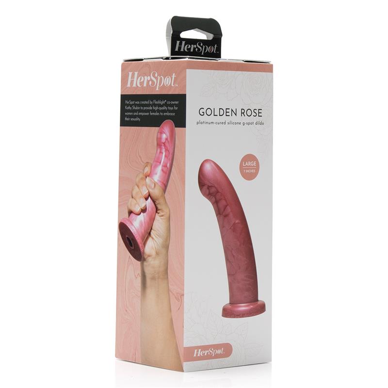 Herspot Dildo Golden Rose Talla Grande - Imagen 7