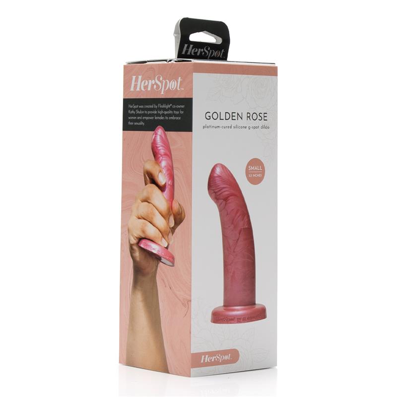 Herspot Dildo Golden Rose Talla Pequeña - Imagen 8