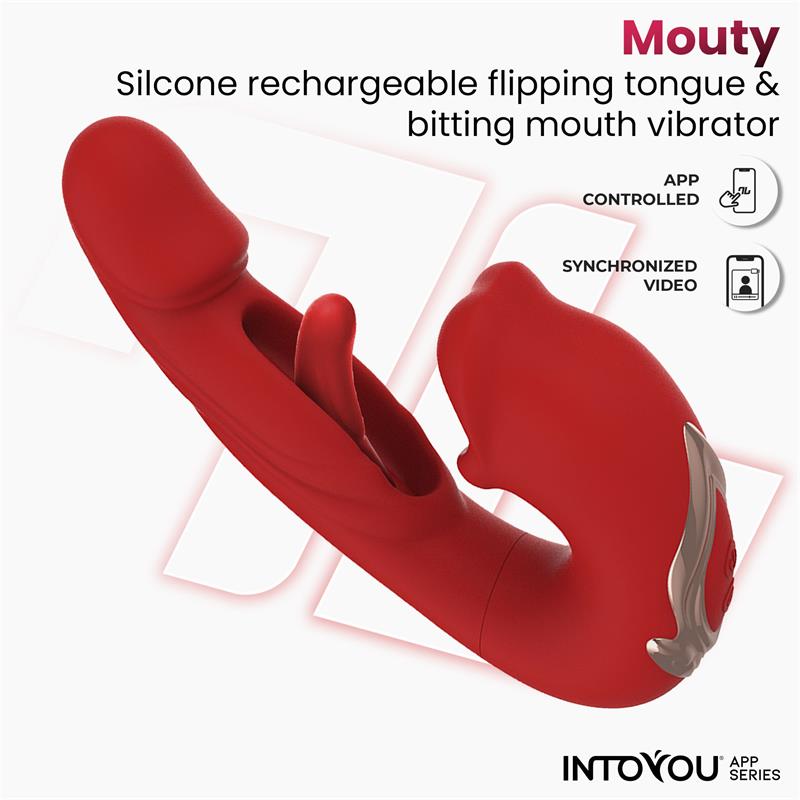 Mouty Vibrador Función Mordisqueo y Flipping con App - Imagen 3