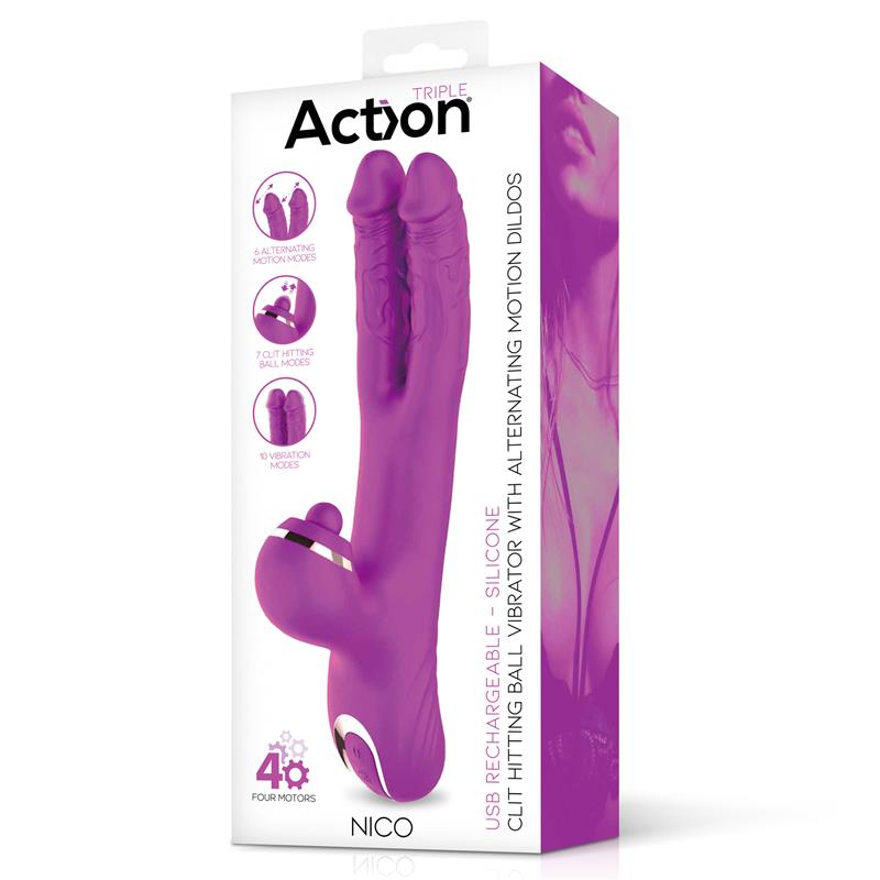 Nico Vibrador con Dildos Alternantes y Bola Percutora 4 Motores - Imagen 5