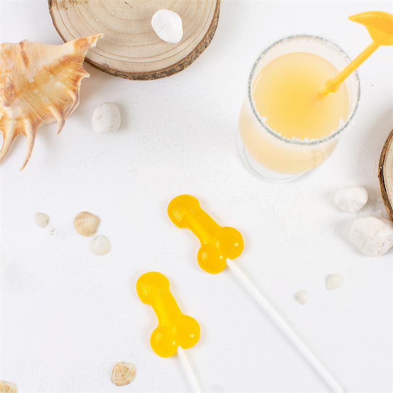 Piruleta de Pene Sabor Piña Colada con Alcohol - Imagen 3