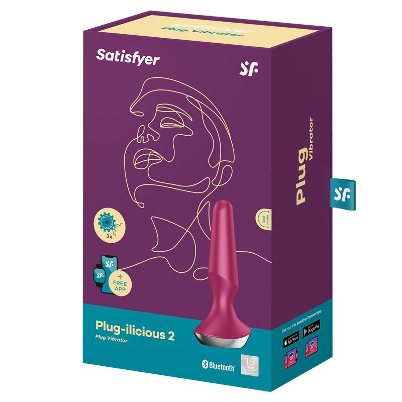 Plug-ilicious 2 Plug Anal con Vibración con Satisfyer Connect App Berry - Imagen 4