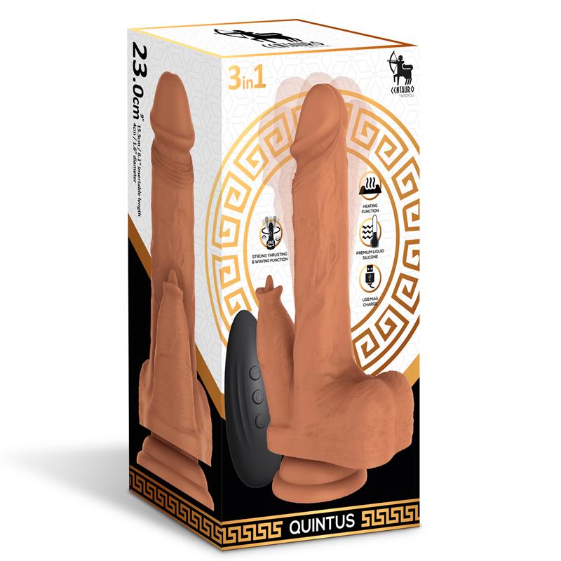 Quintus Dildo con Vibración, Thrusting y Waving 360º 9 - 23 cm - Imagen 6