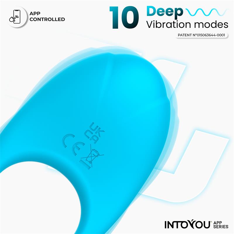 Ringo Anillo Vibrador con APP Unibody Azul - Imagen 4