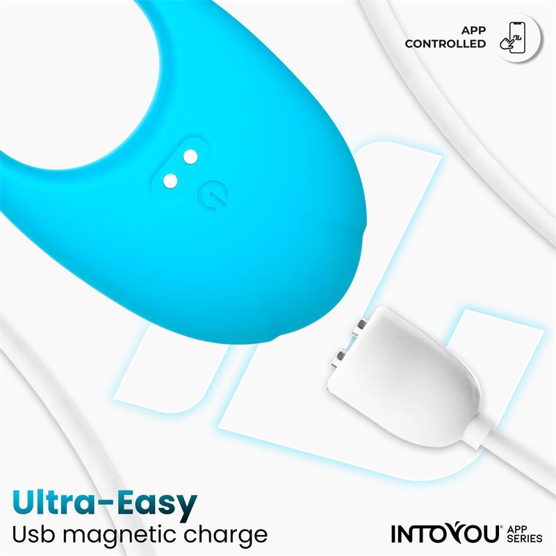 Ringo Anillo Vibrador con APP Unibody Azul - Imagen 8