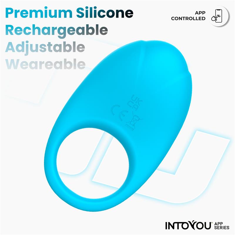 Ringo Anillo Vibrador con APP Unibody Azul - Imagen 10