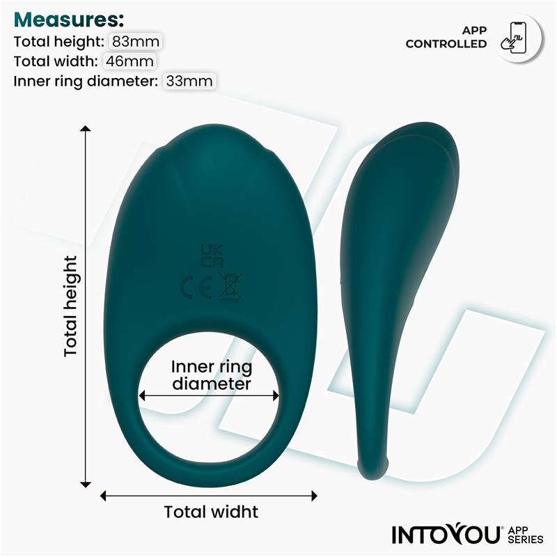 Ringo Anillo Vibrador con APP Unibody Verde - Imagen 6