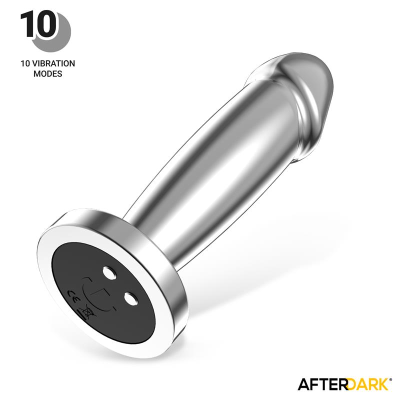 Sarmy Plug Anal Cromado con Vibración USB Magnético Talla S - Imagen 12
