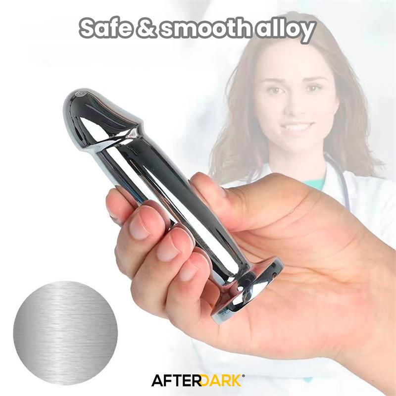 Sarmy Plug Anal Cromado con Vibración USB Magnético Talla S - Imagen 5