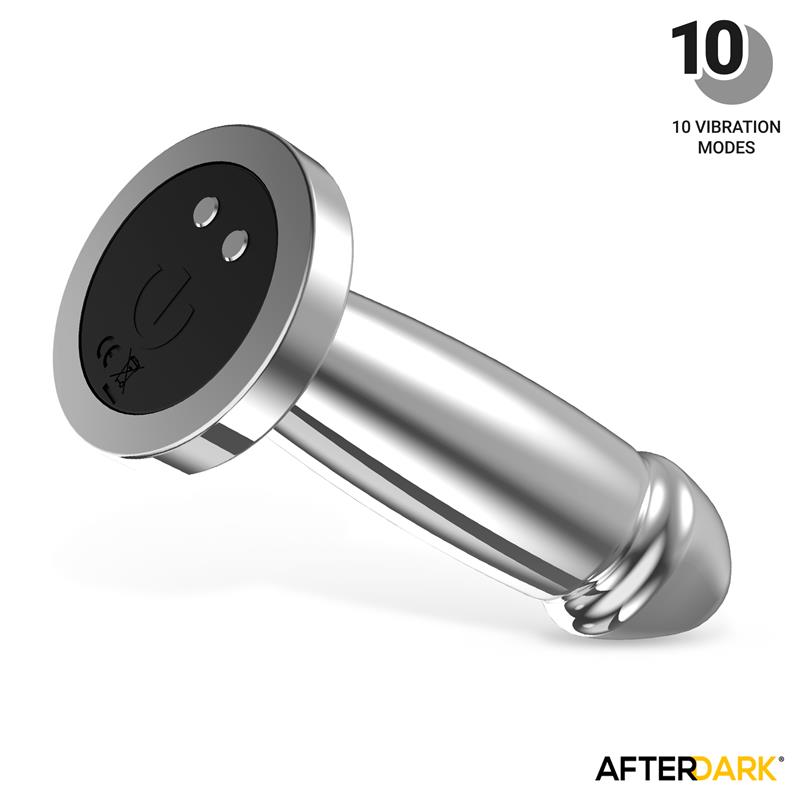 Sarmy Plug Anal Cromado con Vibración USB Magnético Talla S - Imagen 6
