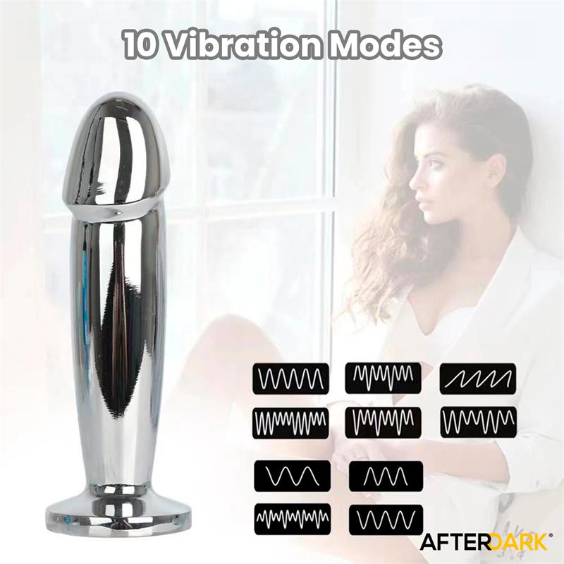 Sarmy Plug Anal Cromado con Vibración USB Magnético Talla S - Imagen 7