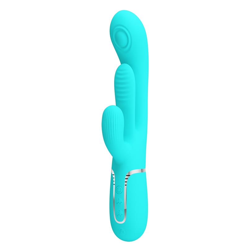 Shania Vibrador con Lengua y Thumping Turquesa - Imagen 12