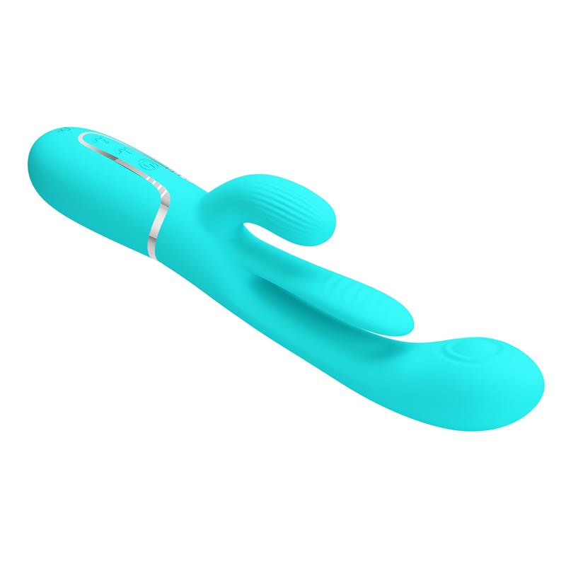 Shania Vibrador con Lengua y Thumping Turquesa - Imagen 5