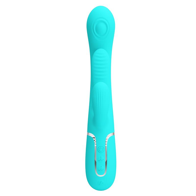 Shania Vibrador con Lengua y Thumping Turquesa - Imagen 6