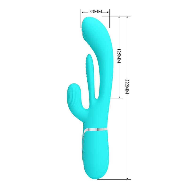 Shania Vibrador con Lengua y Thumping Turquesa - Imagen 7